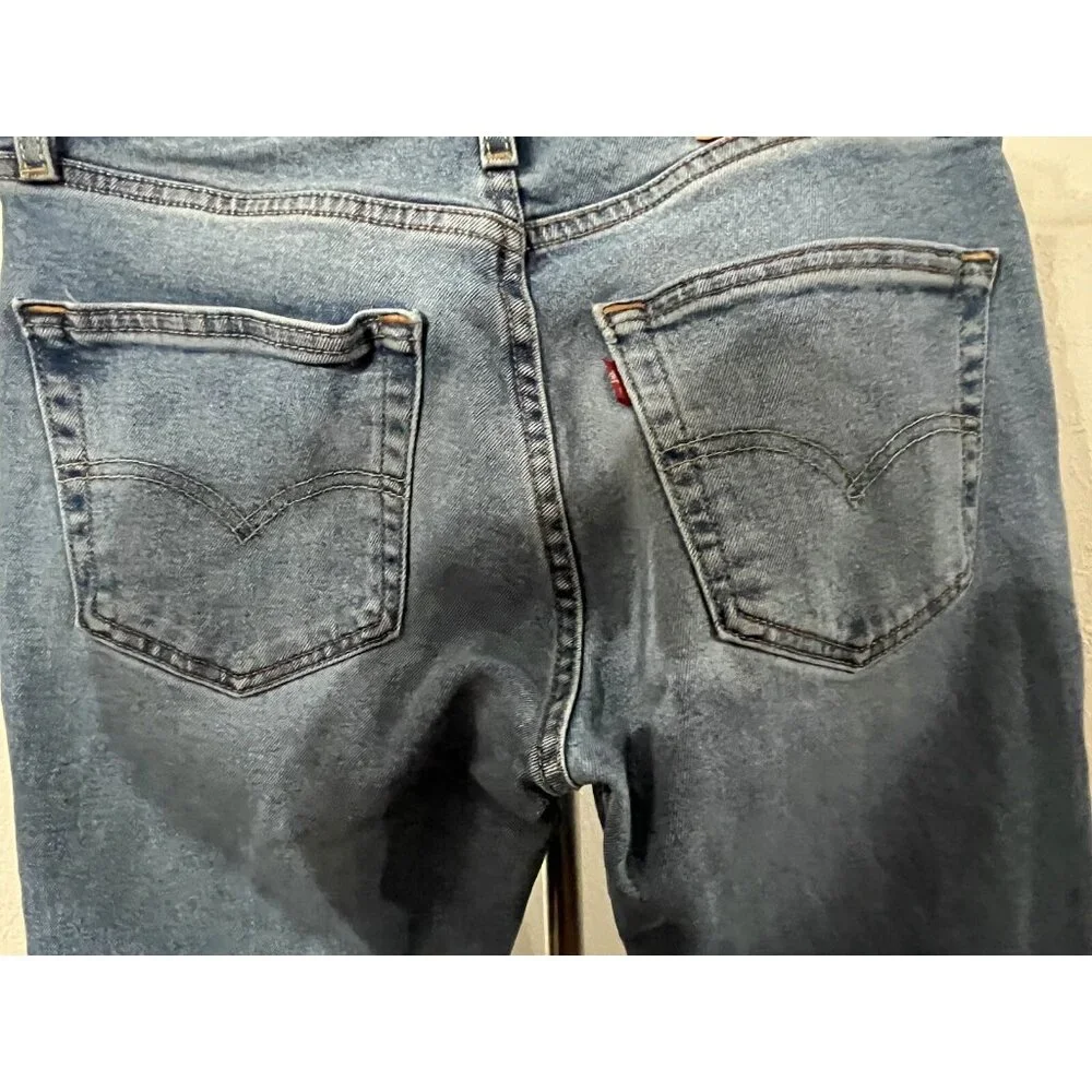 Levis 512 Denim Jean Women Size 12 30X32 Straight Leg Pants Stretch - Picture 7 of 9